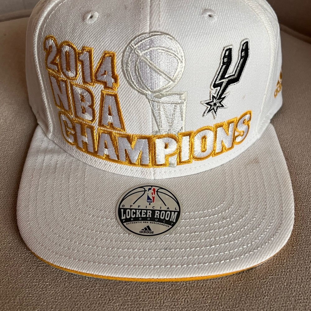 Adidas White and Gold 2014 NBA Champions Cap
